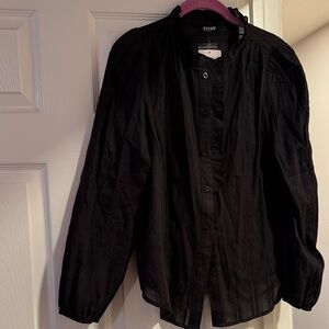 Black Button-Up Blouse
